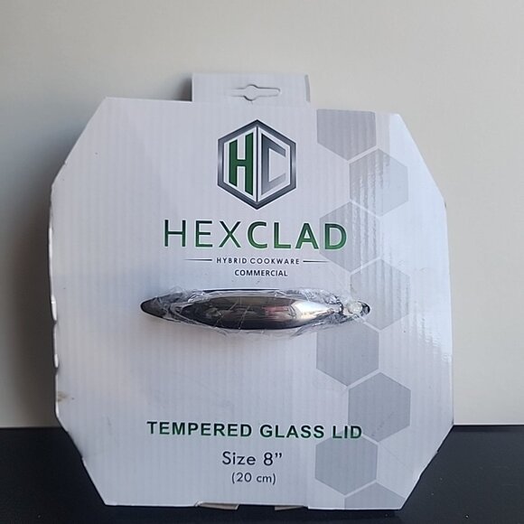 HexClad 8 Inch Lid Hybrid Cookware Tempered Glass Lid Replacement 20 cm - Picture 1 of 3